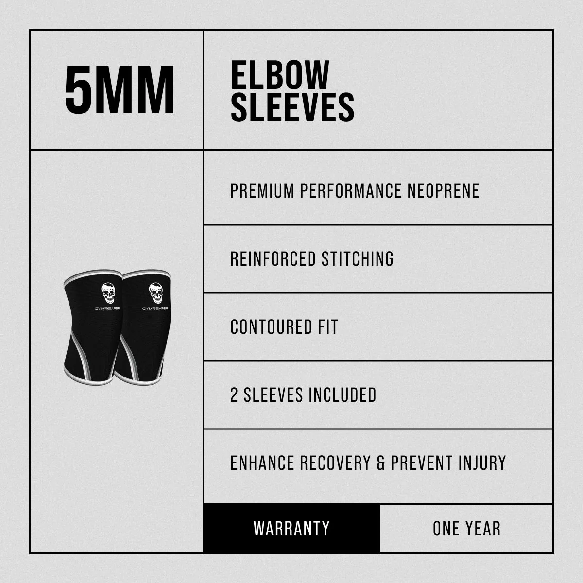 Gymreapers 5MM Elbow Sleeves - Image 3