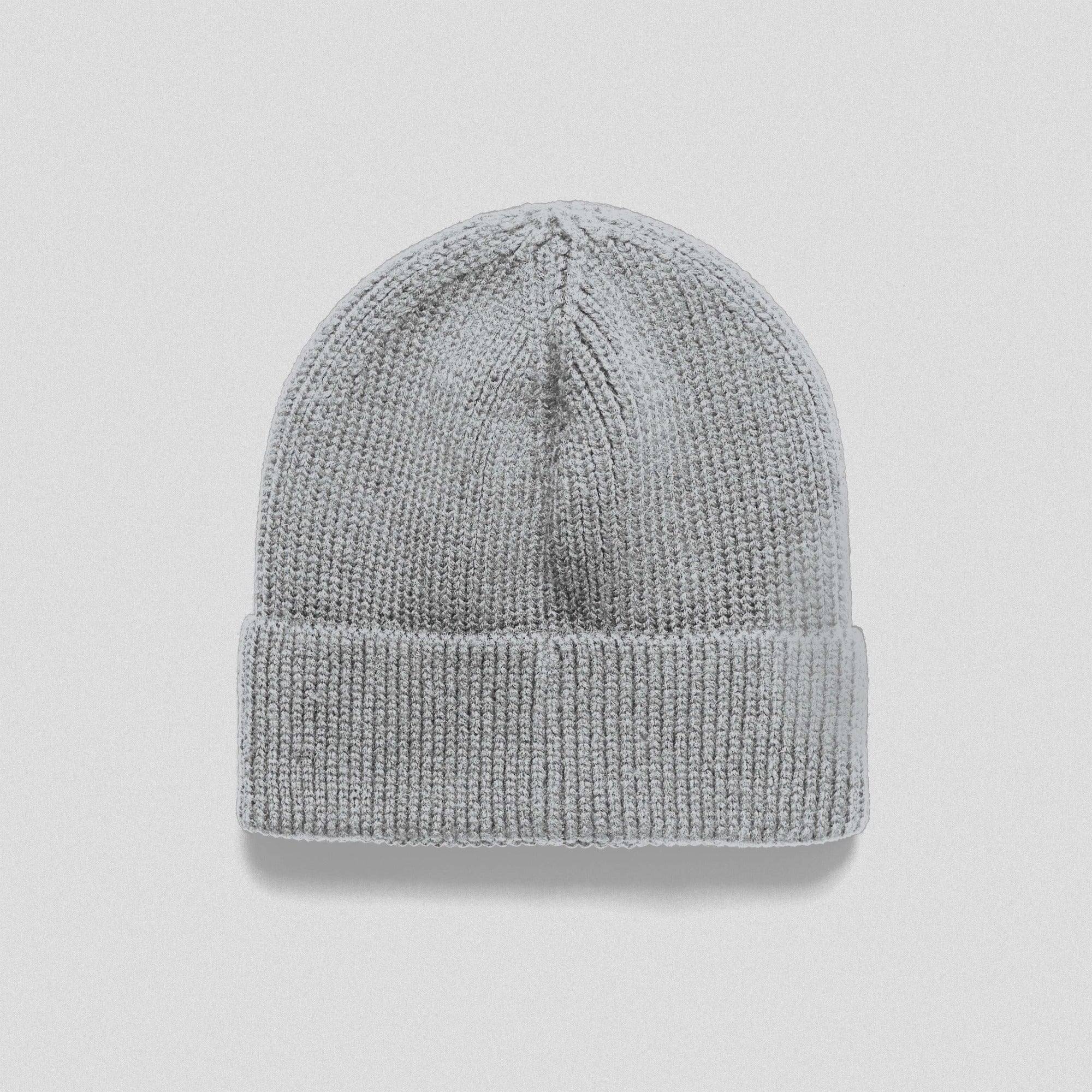 Ribbed Knit Skull Beanie - Gray - Image 2