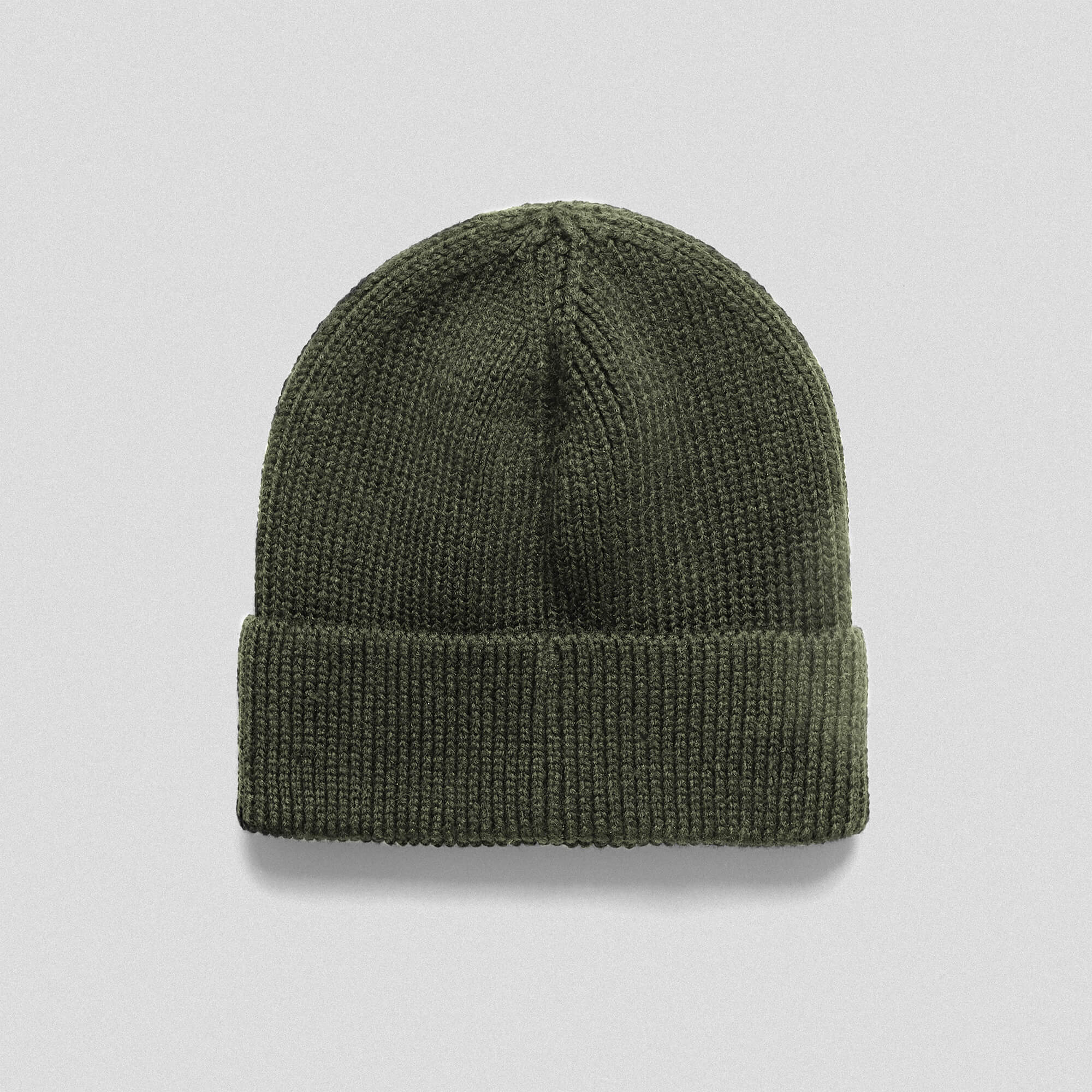 Ribbed Knit Skull Beanie - Green - Image 2
