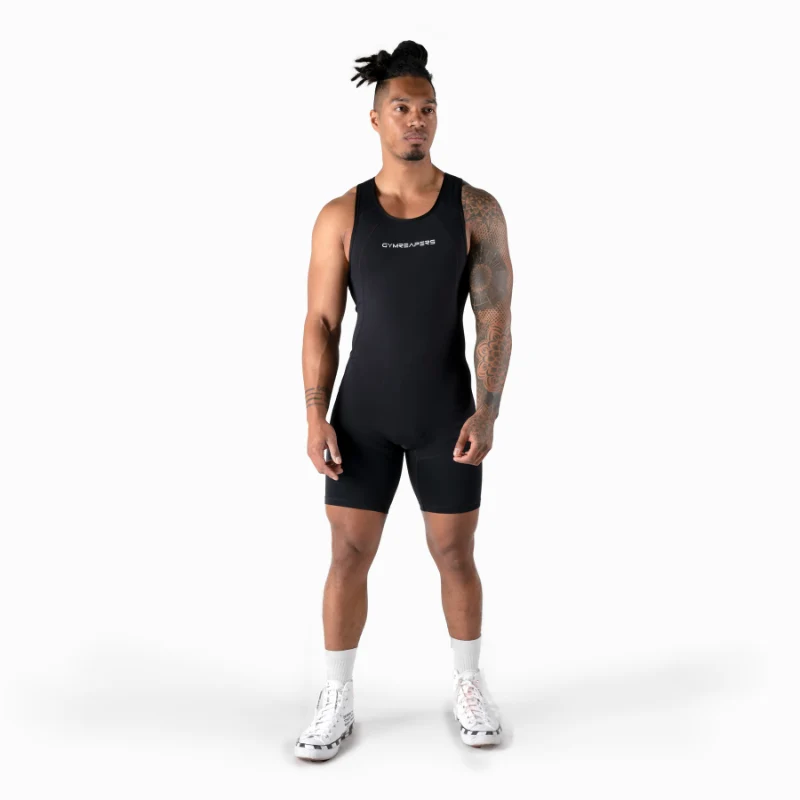 Apex Weightlifting Singlet - Black (IPF Approved) - Image 2